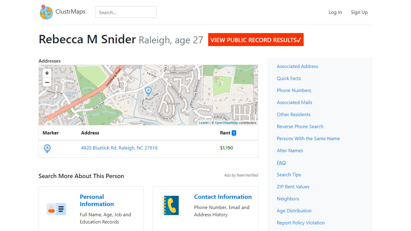 Rebecca M Snider, Raleigh Public Records Instantly